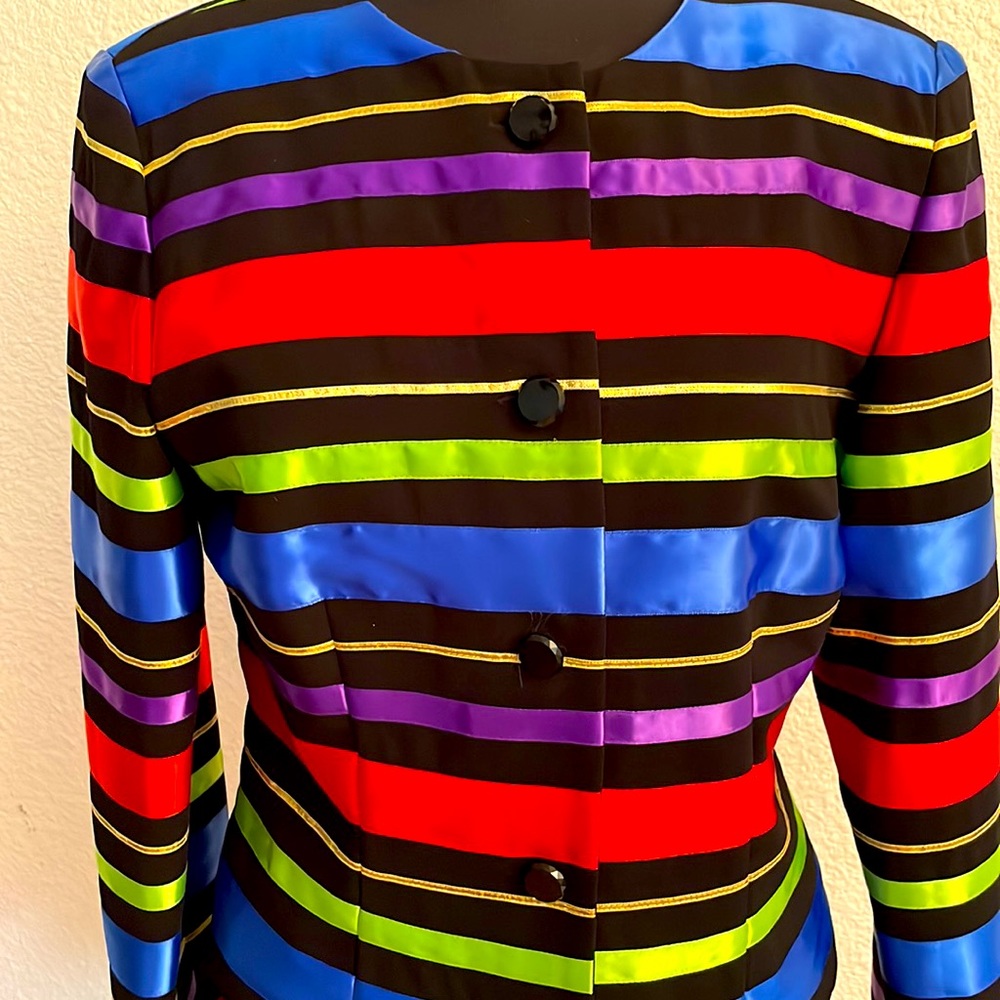 Multi Color Stipe Jacket - Picture 2 of 3